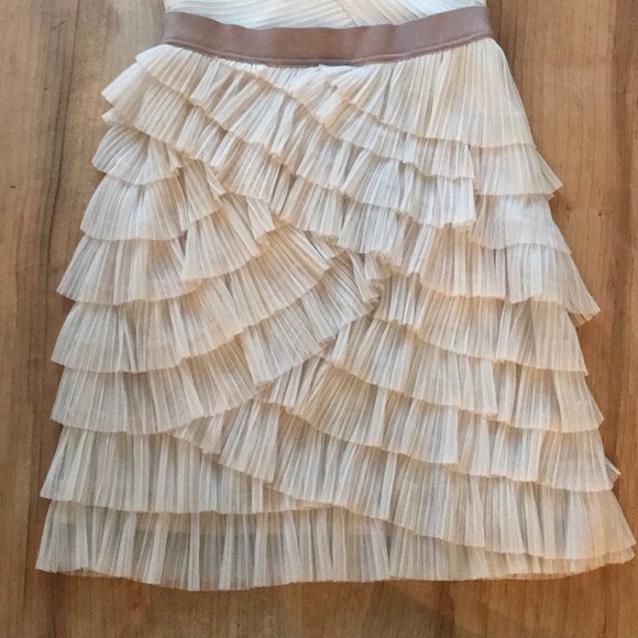 BCBG Lace and Tulle Tiered Dress Bridal Wedding Shower Dress Off White Size 4 - Picture 3 of 16